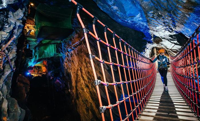 Rope bridges, via ferrata & zip lines at Caverns